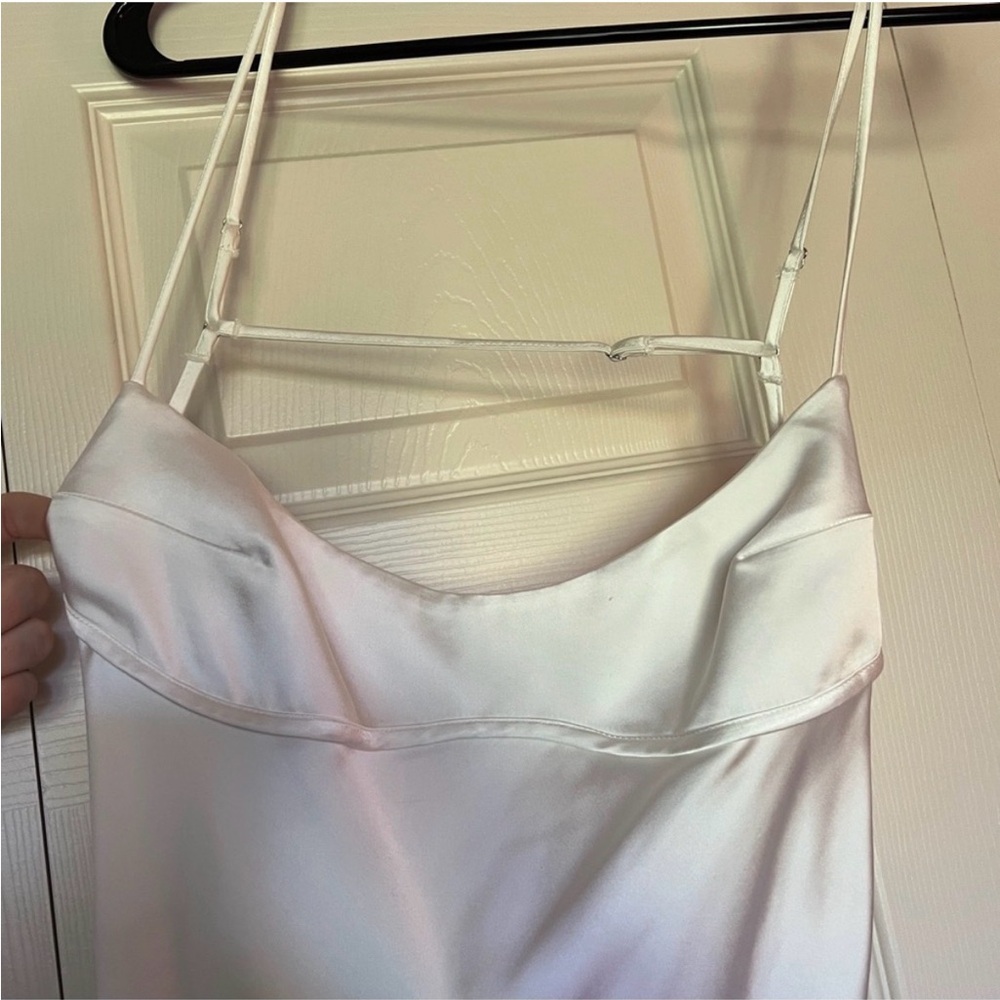 Zara White Satin Maxi Dress - Picture 2 of 3